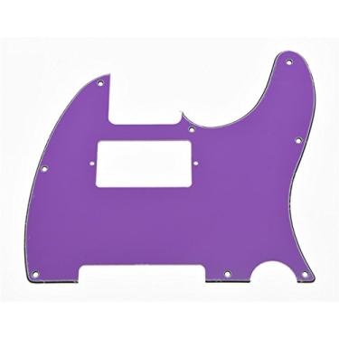 Imagem de KAISH Protetor de palheta de guitarra Humbucker estilo Tele de 8 furos para Telecaster/Tele, roxo, 3 camadas