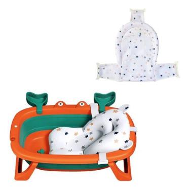 Imagem de Banheira Infantil Dobrável Com Almofada Flutuante E Rede - Tibaby, Bra