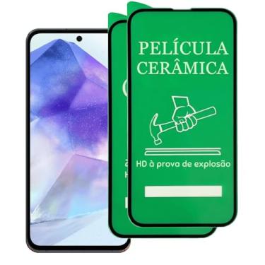 Imagem de Kit 2 Películas Cerâmica Premium para Samsung Galaxy A55, Nanogel Anti-impacto, Cobertura Total