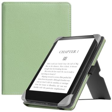 Imagem de HGWALP Capa universal para 6" Paperwhite eReaders, capa Folio suporte com correia compatível com Paperwhite/Kobo/Tolino/Pocketook/Sony 6 polegadas E-Book Reader-Matcha