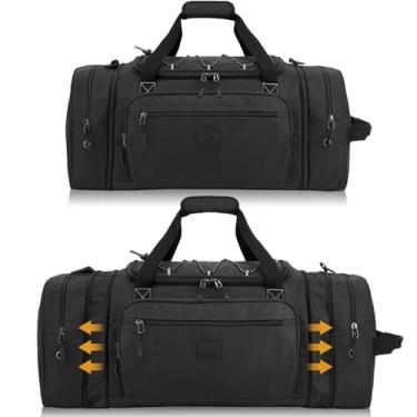 Imagem de Mochila masculina de viagem para fim de semana, bolsa esportiva de viagem para mulheres, Preto, 25 Inches, Bolsa de viagem masculina