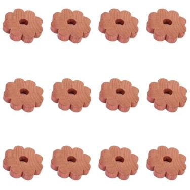 Imagem de 12 blocos de cedro, tábuas de cedro, lascas, anel espacial, em forma de flor, cedros, cabides, blocos de cedro, acessórios de armazenamento para armazenamento de roupas