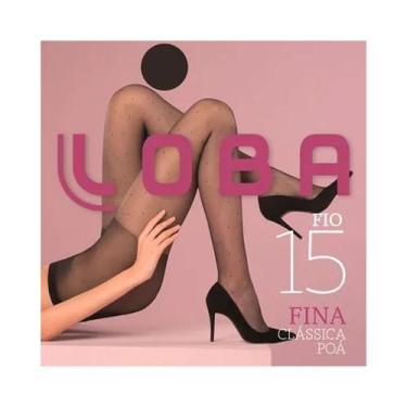Imagem de Meia-Calça Loba Lupo Clássica Poá Fio 15 5687 Preto, G, Preto