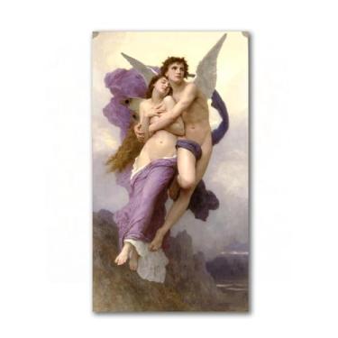 Imagem de LXURY Bouguereau. O abdução de psique. Reprodução de pinturas famosas. Arte de parede em tela. Pôsteres e impressões. Imagem para decoração de casa 60 x 108 cm sem moldura