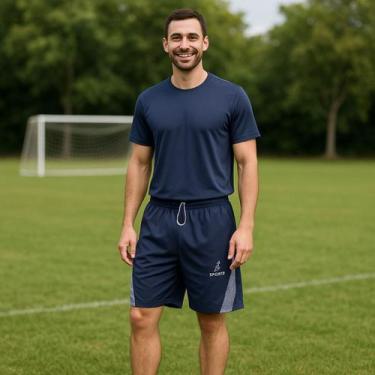 Imagem de Short Calção Bermuda Futebol Academia P ao G3 - Organiky, Marinho, G3