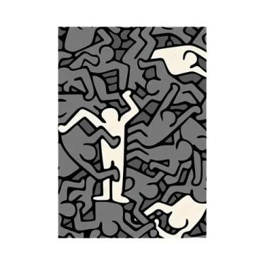 Imagem de Vintage Keith Art Poster Abstrato Pop Pintura Em Tela Coração Dedo Mur