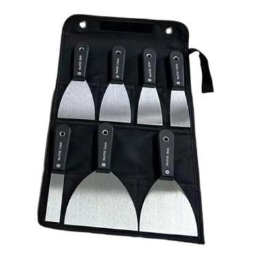 Imagem de Generic Raspadores de tinta para drywall, espátulas portáteis com furo para pendurar, espátula para aplicação de massa corrida e fita adesiva para remoção e
