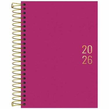 Imagem de Agenda espiral 2026 Napoli M5 diária planejamento Tilibra, Rosa