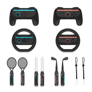 Imagem de DOYO 2025 Nintendo Switch 2 Sports Accessories 18 in 1 Bundle Designed for Switch Sports, Mario Golf Super Rush, Mario Tennis Ace, Just Dance, Ring Fit Adventure - Family Party Game Kit (Black)