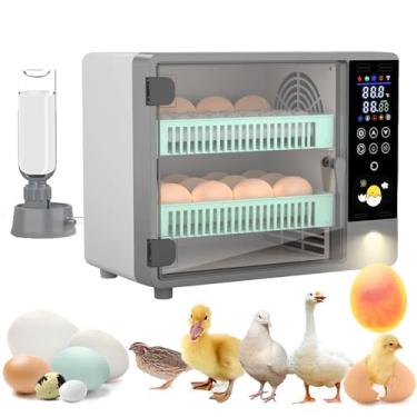Imagem de Incubadora de ovos de codorna 24 incubadoras de ovos, controle automático de temperatura, fazenda, chocadeira de codorna, incubadoras de aves, também para papagaios, pombas, canários e outros pássaros