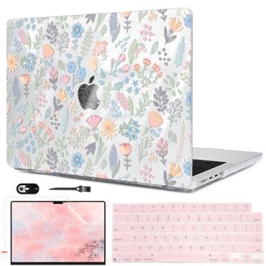 Imagem de LCMOCICO Capa para MacBook Pro de 14 polegadas 2024 2023 2022 2021 versão M4 A3112 A3185 A3401 M3 A2918 A2992 M2 A2779 M1 A2442 Pro/Max Chip, estampa transparente brilhante de plástico rígido Capa de