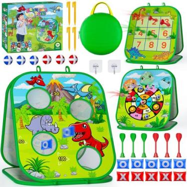 Imagem de Bean Bag Toss Game RIEYON 4 em 1 para crianças de 3 a 12 anos com aces