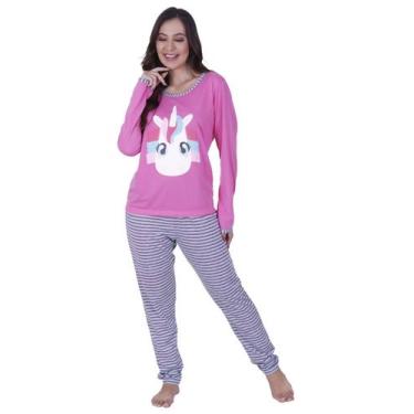 Imagem de Pijama Longo Estampado Feminino -c9 BICHINHO LONGO - BELLA DA SERRA MO