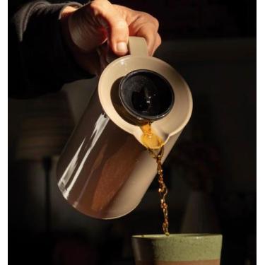 Imagem de Garrafa Térmica Bule Haus Mor 1 Litro, Bege, 1 Litro