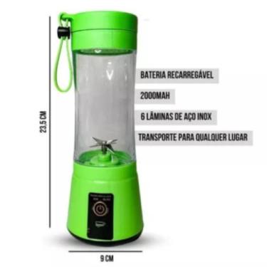 Imagem de Mini Liquidificador Recarregável Portátil Mixer Usb Academia - No HM 0