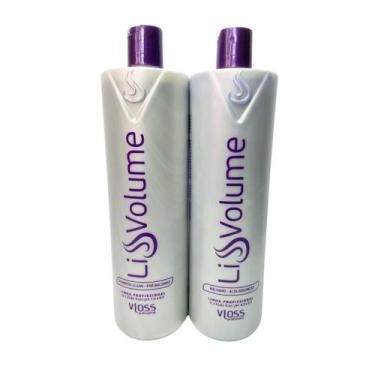 Imagem de Kit Progressiva Matizadora Liss Volume Vloss Shampoo 1L+Ativo Balsamo 