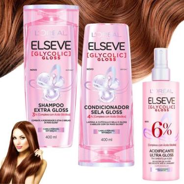 Imagem de Kit Elseve Shampoo Condicionador Acidificante Ultra Gloss - Loreal Par