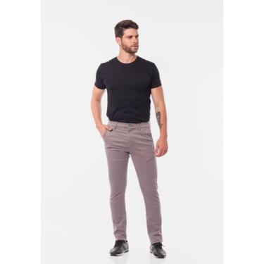 Imagem de Calça masculina Slim em Sarja 7898 Cinza Escuro - Macaw, Cinzaescuro, 