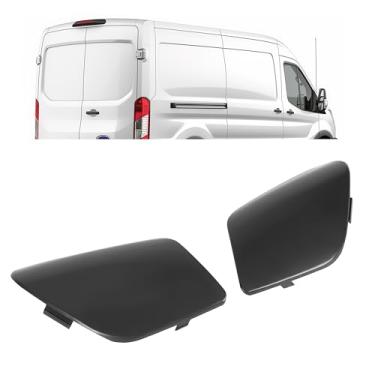 Imagem de KUAFU Capa de acabamento da terceira luz de freio compatível com Ford Transit-150 2018-2019 | 250 | 350 | 350HD Substituição para JK4Z13A613AE JK4Z13A613AF Tampa lateral da lâmpada de parada 3ª