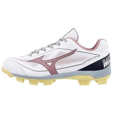Imagem de Mizuno Chuteira feminina de softbol Cushion revo Finch TPU Spike, Roxo-amarelo, 40