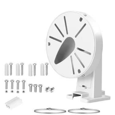 Imagem de GledeYeTec Suporte de montagem para câmera de segurança CCTV de 20 cm, suporte ABS tipo L para câmeras DaHua Hikvision Dome CCTV, cúpula de segurança, montagem de câmera IP