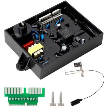 Imagem de Kit de reparo de placa de circuito de controle de aquecedor de água RV 91365 93305 com eletrodo de ignição de sonda de ignição 93868 compatível com aquecedores de água Atwood/Dometic, GCH6A-10E GC6AA