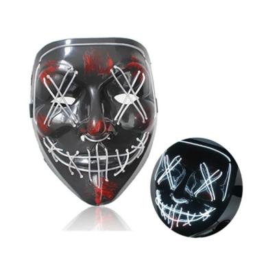 Imagem de Mascara Led Festa Neon Fio Duplo - Branca - Led