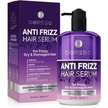 Imagem de Sérum para cabelo Bellisso Anti Frizz 250ml, suavizante e reparador