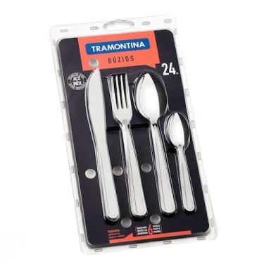 Imagem de Faqueiro 24 peças Búzios Tramontina em Aço Inox, Inox, 24 Peças