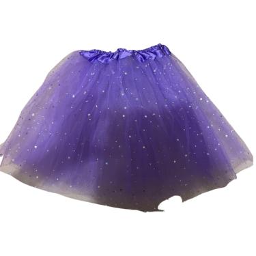 Imagem de Saia Infantil Tutu Glitter Laranja Roxo Preto Halloween Sortido - Festive