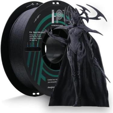 Imagem de Filamento de impressora 3D HP3DF Galaxy Black PLA 1KG 1,75 mm