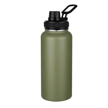 Imagem de Garrafa Termica Aço Inoxidável 1L,Duplamente Isolada a Vácuo Garrafa de Agua para Academia,Mantenha o Calor Por 8 Horas e Mantenha o Frio Por 10 horas (verde)