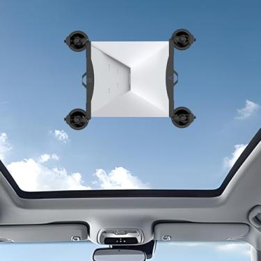 Imagem de Elecbee Suporte de carro para Starlink Mini - Kit de montagem potente com ventosa, instalação segura no teto solar do carro/janela dianteira/traseira, fixação forte para trailers, barcos e viagens de