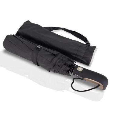 Imagem de Guarda Chuva Abre Automático Contra Vento Reforçado Preto  0073 - FP E