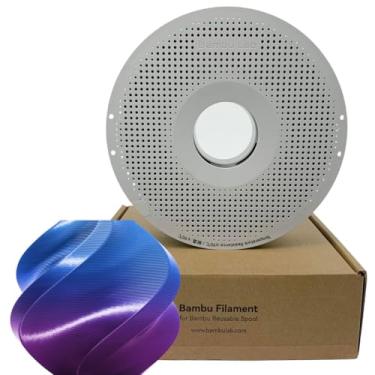 Imagem de Filamento Impressora 3d Bambu Lab Pla Silk Multi Color 1kg 1,75mm Carretel Reutilizável Cor Aurora Purple 13909