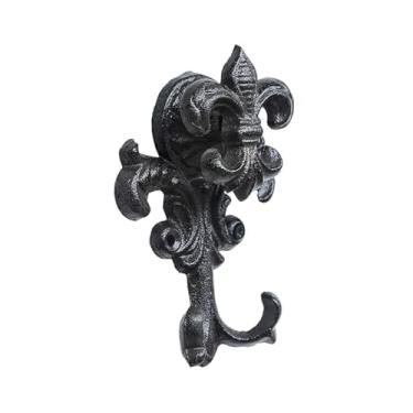 Imagem de Ｂｅｓｇａ Cabide decorativo de ferro fundido com ganchos, cabide retrô para pendurar chaves, roupões, chapéus, ferramentas, de parede, toalheiro para parede,