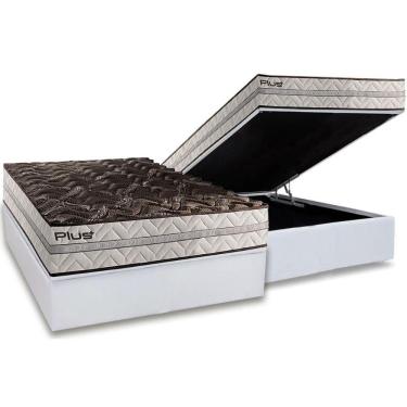 Imagem de Conjunto Box Baú Casal: Colchão Espuma Paropas D33 Pasquale Plus + Base Crc Linhão White (138x188)