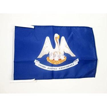 Imagem de Cabos da bandeira da Louisiana 45.7 cm x 12'' - Bandeiras pequenas do estado americano da Louisiane 30 x 45 cm - Banner 45.7x30.5 cm - AZ FLAG