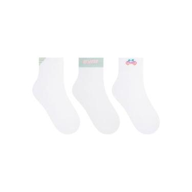 Imagem de Kit/3 Meia Cano Curto Selene 4952-001 Feminina Eportiva T. 34/39, 34/3