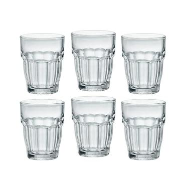 Imagem de Bormioli Rocco Rock Bar Copos de bebida temperada empilháveis de 64 g para bebidas frias, água e coquetéis, conjunto de 6, transparente