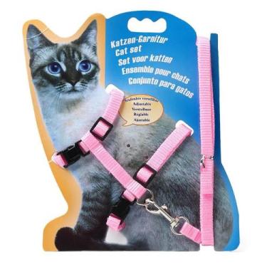 Imagem de Coleira Para Gatos Com Guia Peitoral Ajustável E Confortável - Shop Ce