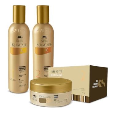 Imagem de Avlon KeraCare Kit Trio Intensive Restorative Pós-Progressiva, Shampoo 240ml + Condicionador 240ml + Máscara 180g, Cabelos Danificados