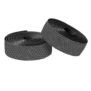 Imagem de GONTSIG Fitas de guidão de bicicleta, fita EVA para barra de bicicleta, envoltório de alça de ciclismo 2 rolos com plugues de extremidade e fita de acabamento, favo de mel branco