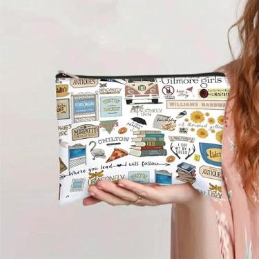 Imagem de Bolsa clutch elegante com estampa floral para mulheres, bolsa versátil para cosméticos e higiene pessoal, organizador de armazenamento de viagem elegante, Estilo 3, Sacos de cosméticos