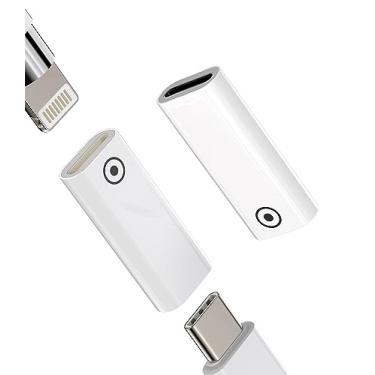 Imagem de Carregador dongle compatível com lápis 1ª geração (pacote com 2) USB C fêmea para Lightning fêmea acessórios de carregador caneta conector tipo C Thunderbolt 3 4 acessório conversor de cabos