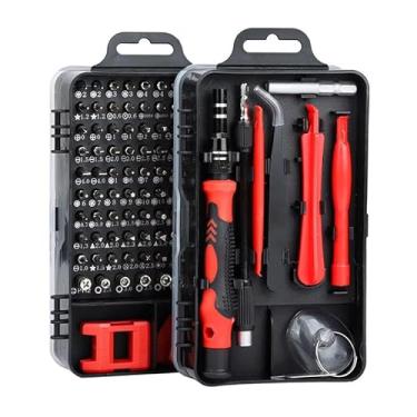 Imagem de Conjunto de chaves de fenda de precisão 115 em 1, mini kit de ferramentas de reparo magnético profissional para Macbook, telefone, PC, relógio, console de jogos e reparo eletrônico, presente ideal