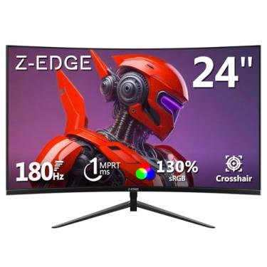 Imagem de Z-Edge Monitor curvo para jogos de 24 polegadas 180Hz 1ms MPRT, monitor LED Full HD 1080P 16:9, painel VA, brilho de 300cd/m², FreeSync, HDMI e DisplayPort - Preto
