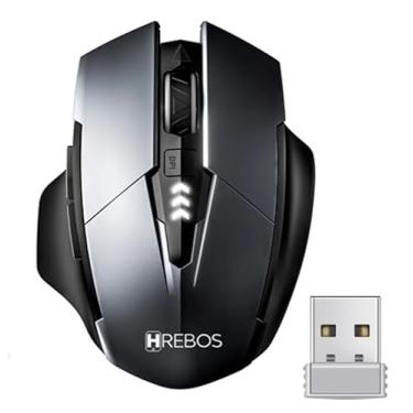 Imagem de Mouse Gamer Sem Fio Recarregável Easy Gaming – 1600 DPI Ajustável, Cliques Silenciosos, Design Ergonômico, USB 2.4GHz, Óptico Preciso, Bateria de Longa Duração para Jogos e Escritório