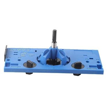 Imagem de Gabinete de Perfuração da Dobradiça para a Marcenaria de Marcenaria, Kit de Localização de Perfuração de Orifícios de Orifícios de 35 Mm Com Cortador e Bit de 1/16 Polegada, (Azul)