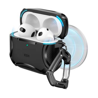 Imagem de Capa para AirPods 4 Geração (2024) com M4g-S4f3 e Carregamento Sem Fio – Estojo de Proteção Resistente, Design Premium Preto